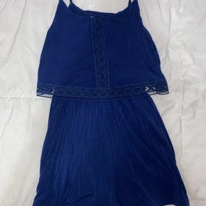 Garage Blue Detailed Romper